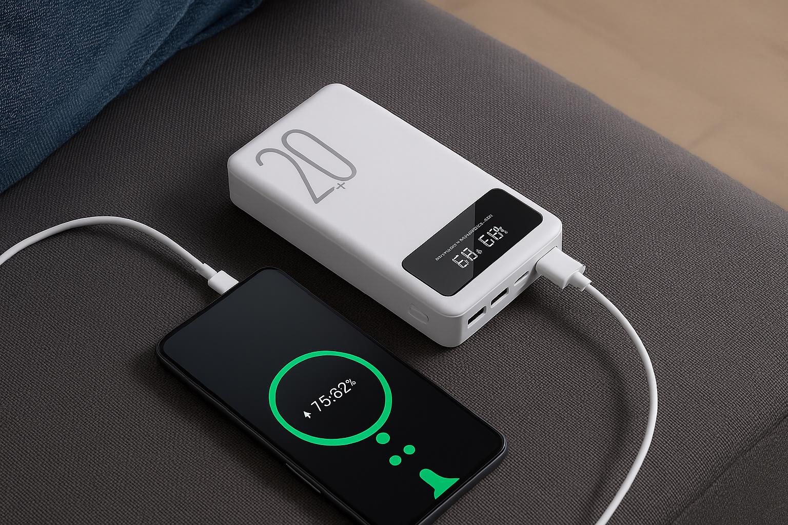 Batterie externe à charge rapide | Écran LED 10 000 mAh | Chargeur rapide
