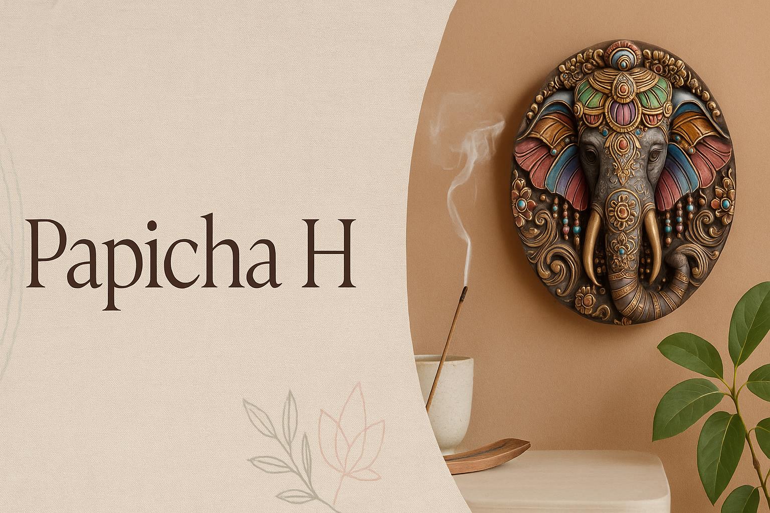 Yoga poster, colorful Ganesha wall art, spiritual elephant decor, ethnic zen vibe, meditative home accent, boho sacred art print