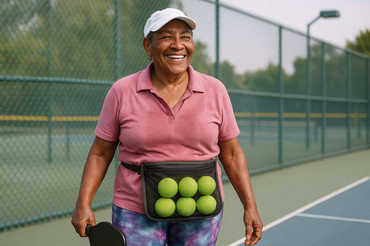 Sac banane pour balles de pickleball - Ceinture de rangement professionnelle pour le sport