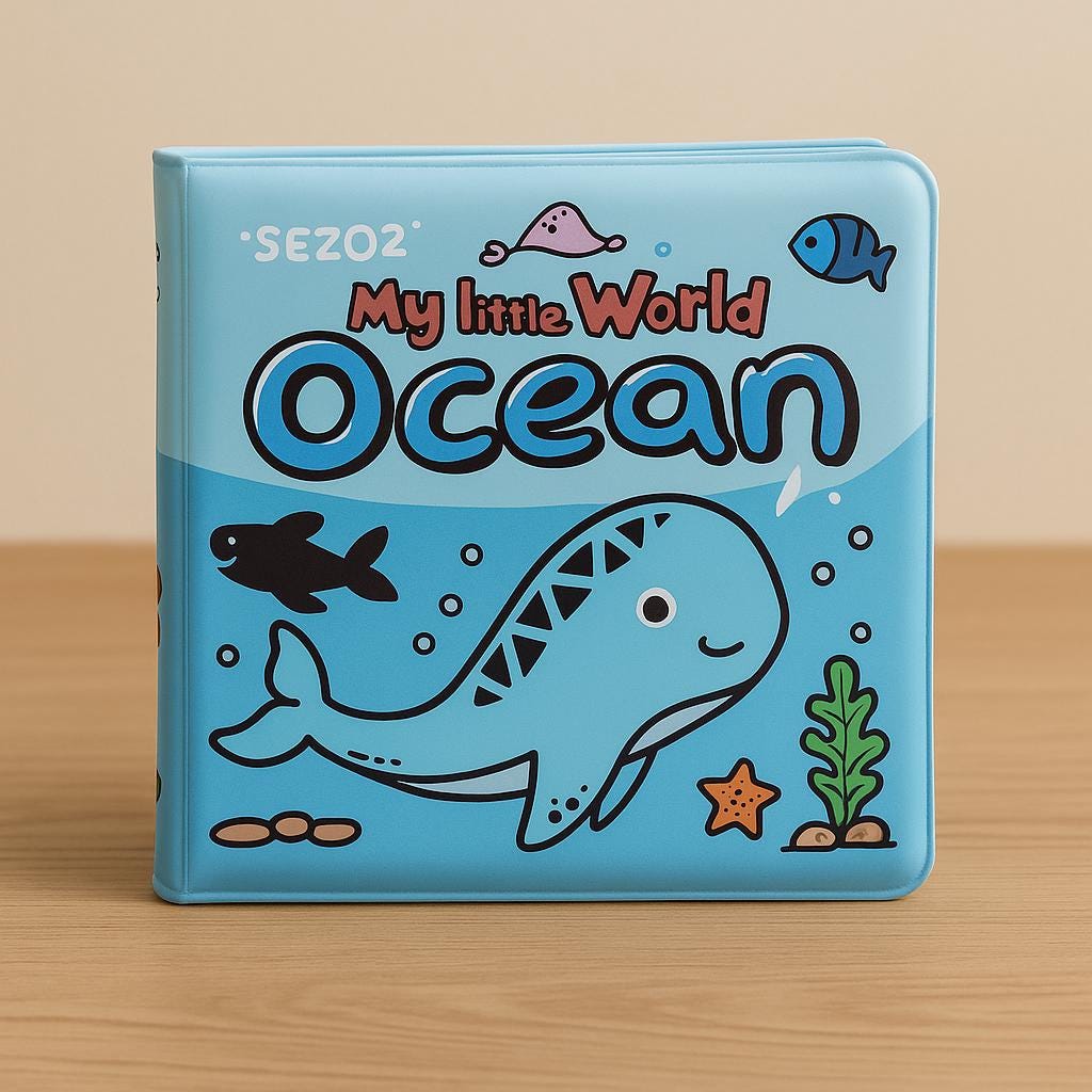 Livre de bain magique pour bébé – Livre surprise imperméable – Jouet de bain d'éveil