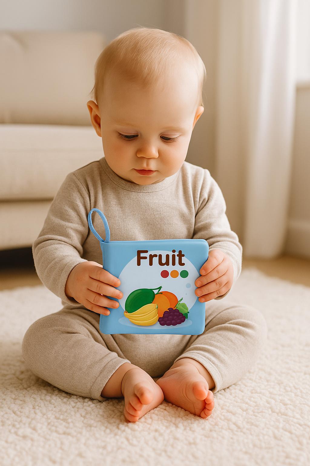 Livre sensoriel doux pour bébé – Jouet d'apprentissage en tissu pour nourrissons | Livre d'éveil | Livre en tissu silencieux pour bébés