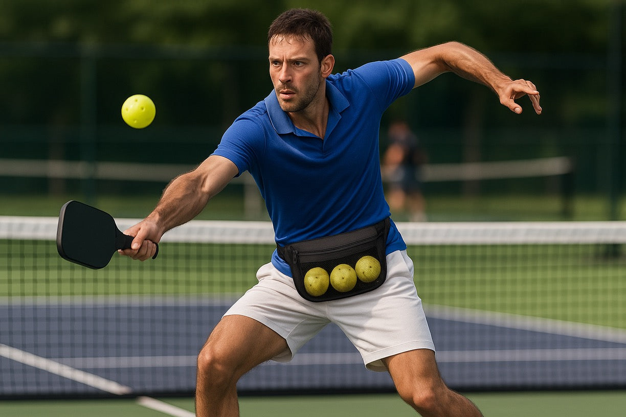 Sac banane pour balles de pickleball - Ceinture de rangement professionnelle pour le sport