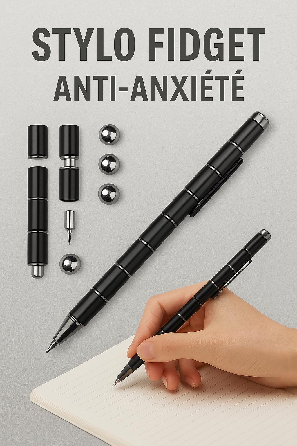 STYLO ANTI-ANXIÉTÉ MAGNÉTIQUE | Fidget Créatif Écriture | Stylo magnétique