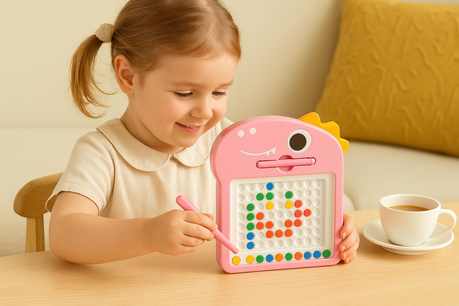 Tableau sensoriel magnétique – Activité calme – Motricité fine pour enfants – Jouet silencieux pour la rentrée