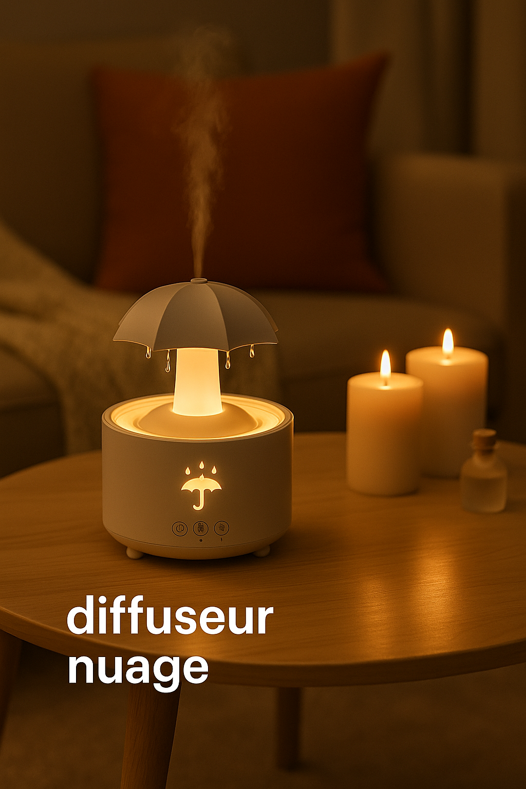 Diffuseur Nuage de Pluie LED – Humidificateur; Aromathérapie Relaxante | Diffuseur Rain Cloud LED – Humidificateur ; Aromathérapie