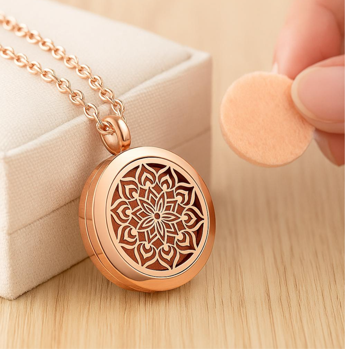 Collier diffuseur d'huiles essentielles – Médaillon d'aromathérapie Arbre de vie | Bijou parfumé en acier inoxydable – Papicha H