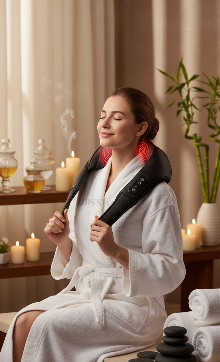 Massage Chauffant Épaules & Nuque Shiatsu | Masseur chauffant pour le cou et les épaules