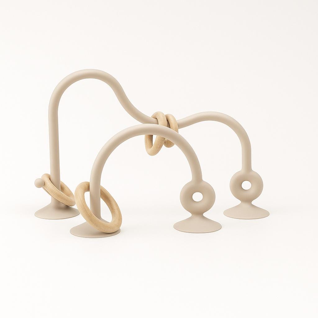 JOUET SENSORIEL BÉBÉ VENTOUSE | Anneau Silicone Éveil | Jouet sensoriel
