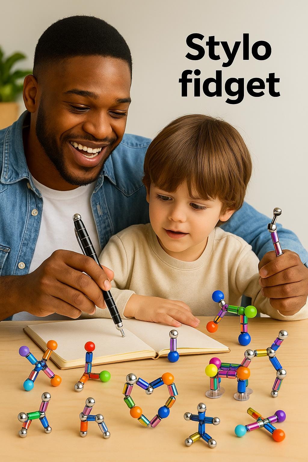 STYLO ANTI-ANXIÉTÉ MAGNÉTIQUE | Fidget Créatif Écriture | Stylo magnétique