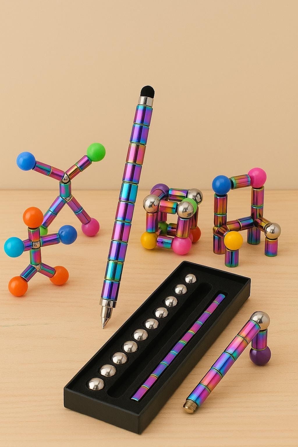 STYLO ANTI-ANXIÉTÉ MAGNÉTIQUE | Fidget Créatif Écriture | Stylo magnétique