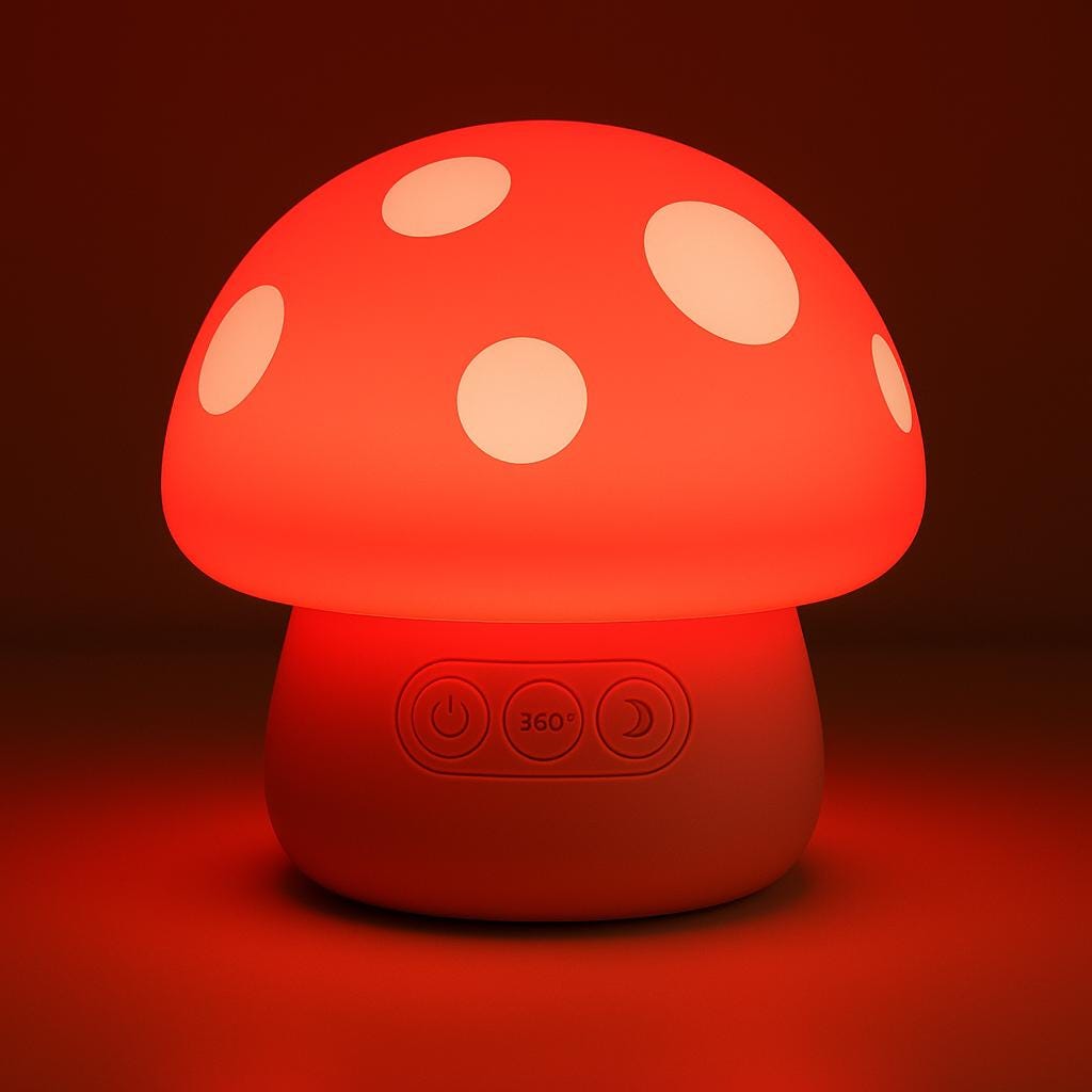 Veilleuse Champignon Magique Projecteur Étoiles Licorne | Veilleuse champignon arc-en-ciel