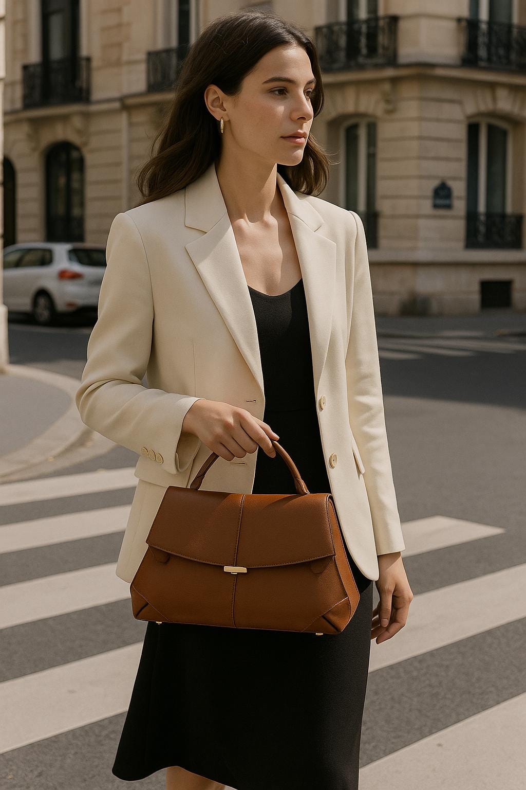 Sac à Main Designer Blanc Femme - Cuir Végan Élégant | Sac à main de créateur blanc pour femme - Cuir végétalien élégant