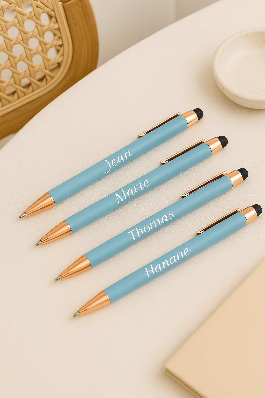 STYLO TACTILE GRAVÉ | Set Multicolore Personnalisé | Stylet tactile