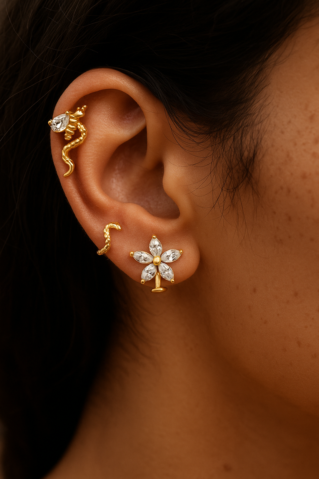 Gold Minimalist Earrings Set - 18K Gold Plated Hypoallergenic | Chic Stud Earrings Collection - Papicha H