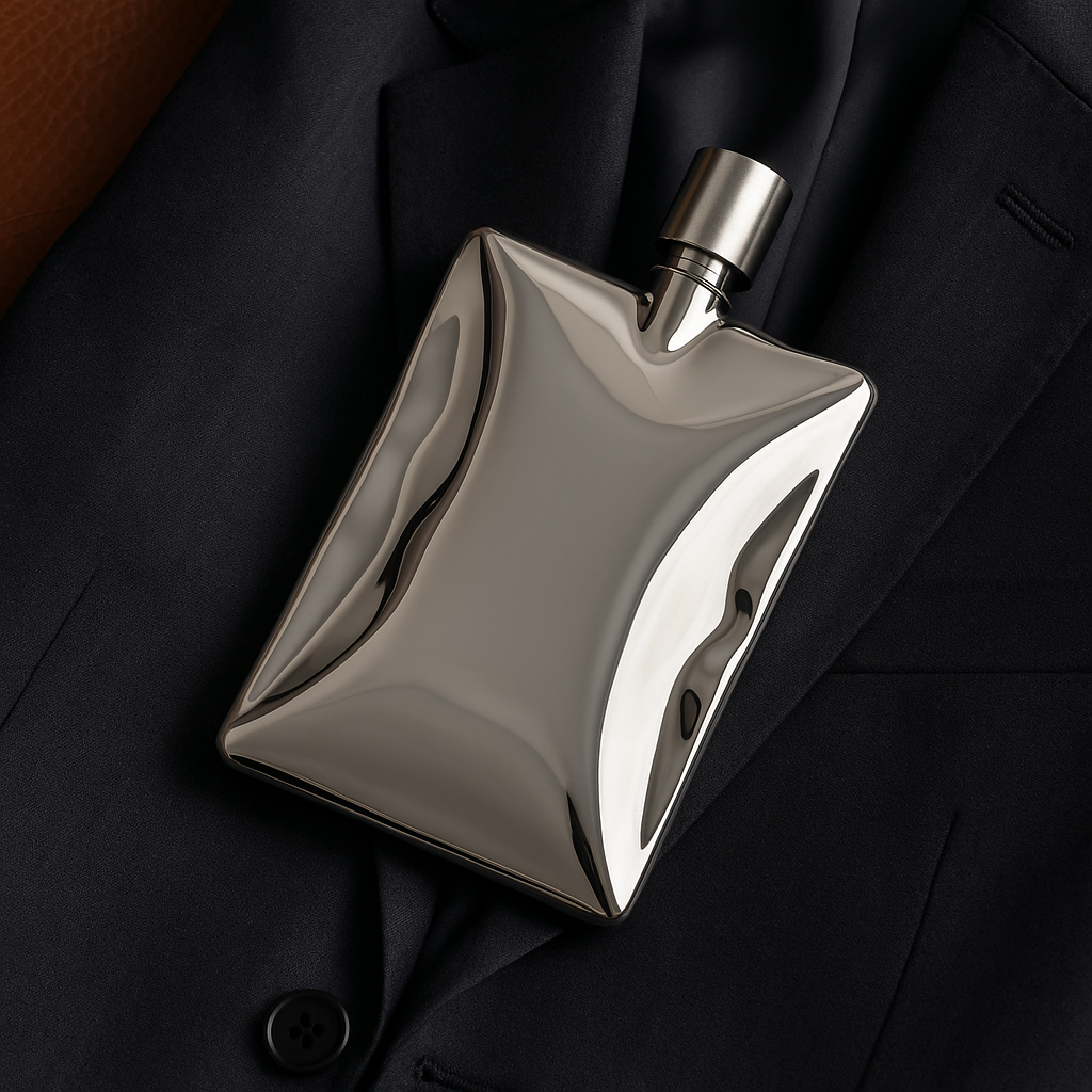 Luxury Stainless Steel Hip Flask 150ml - Premium Minimalist Design | Gentleman Accessory - Papicha H
