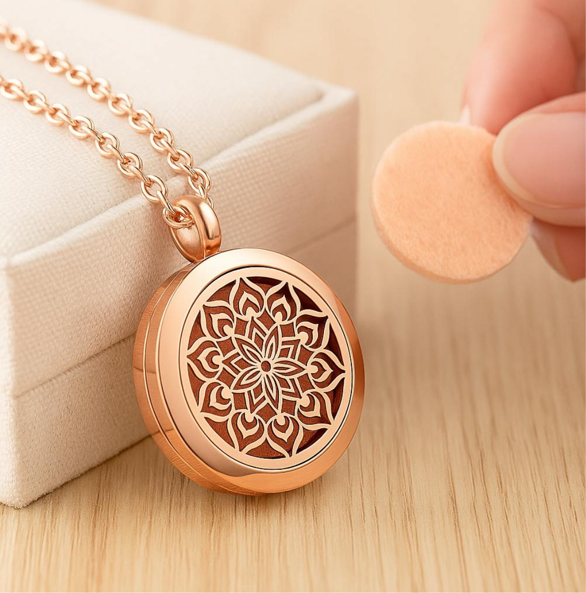 Essential Oil Diffuser Necklace - Tree of Life Aromatherapy Locket | Stainless Steel Scent Jewelry - Papicha H