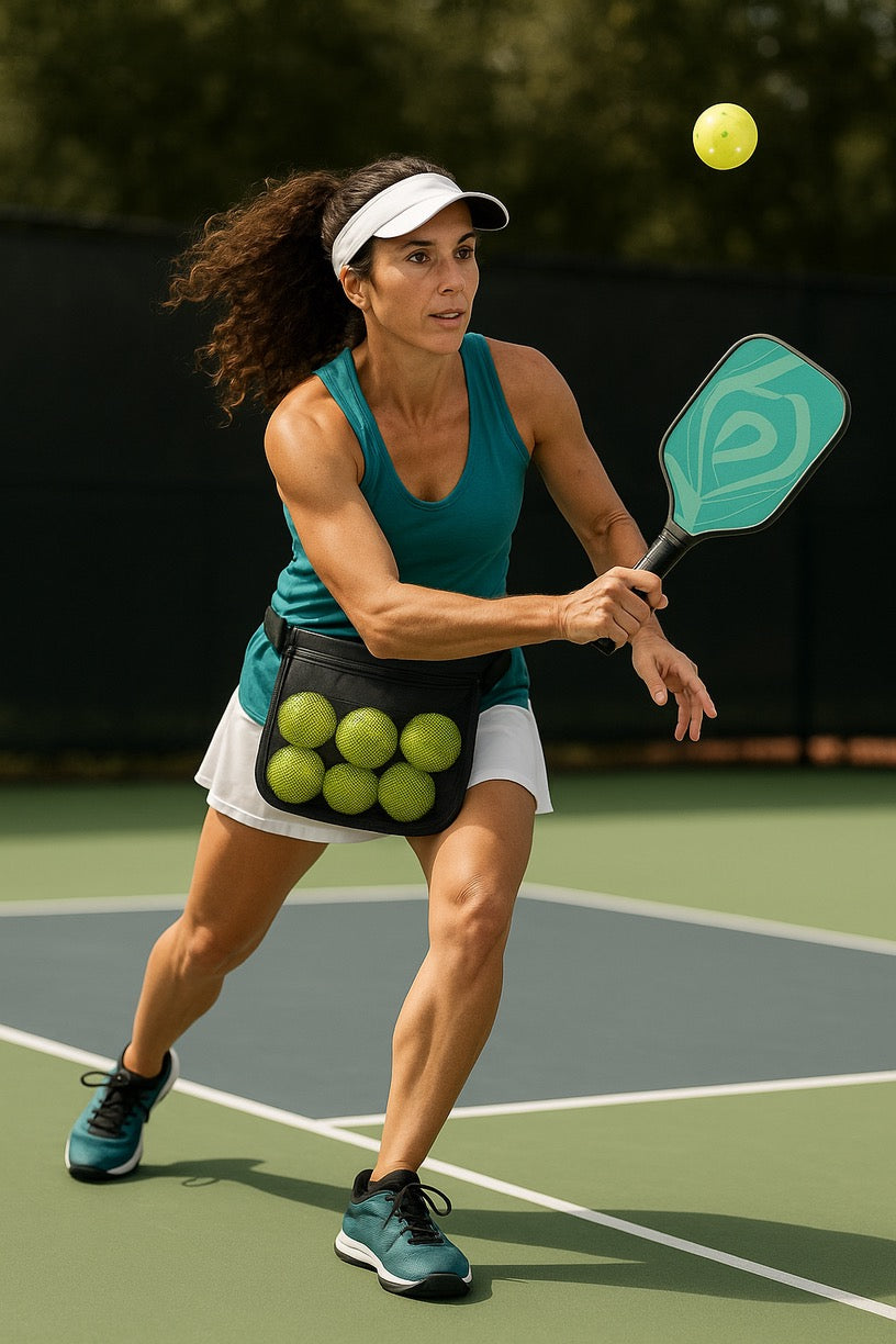 Professional Pickleball Ball Holder Waist Bag - Sports Storage Belt | Pickle Bow Pro - Papicha H