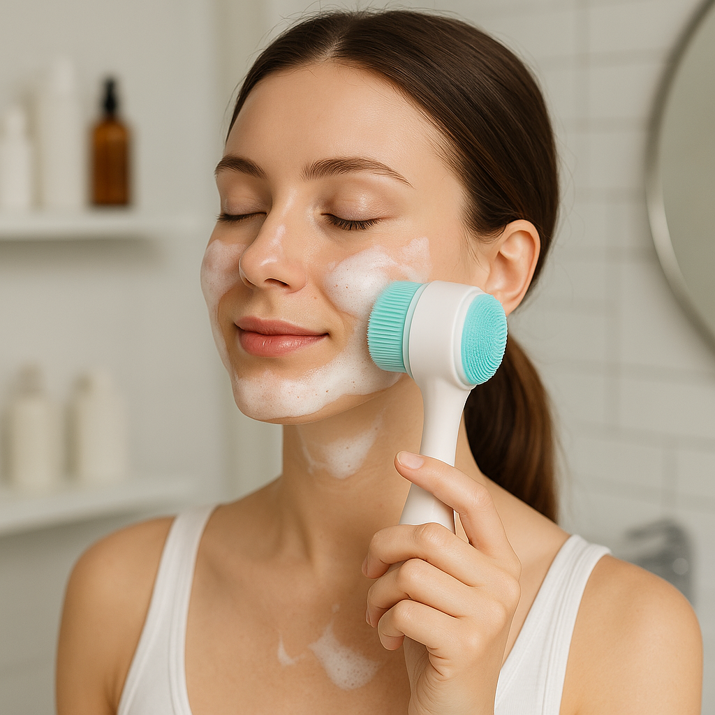 Brosse Nettoyage Visage 2-en-1 Silicone | Brosse Nettoyante Visage 2 en 1 - Peau Douce &amp; Éclatante 