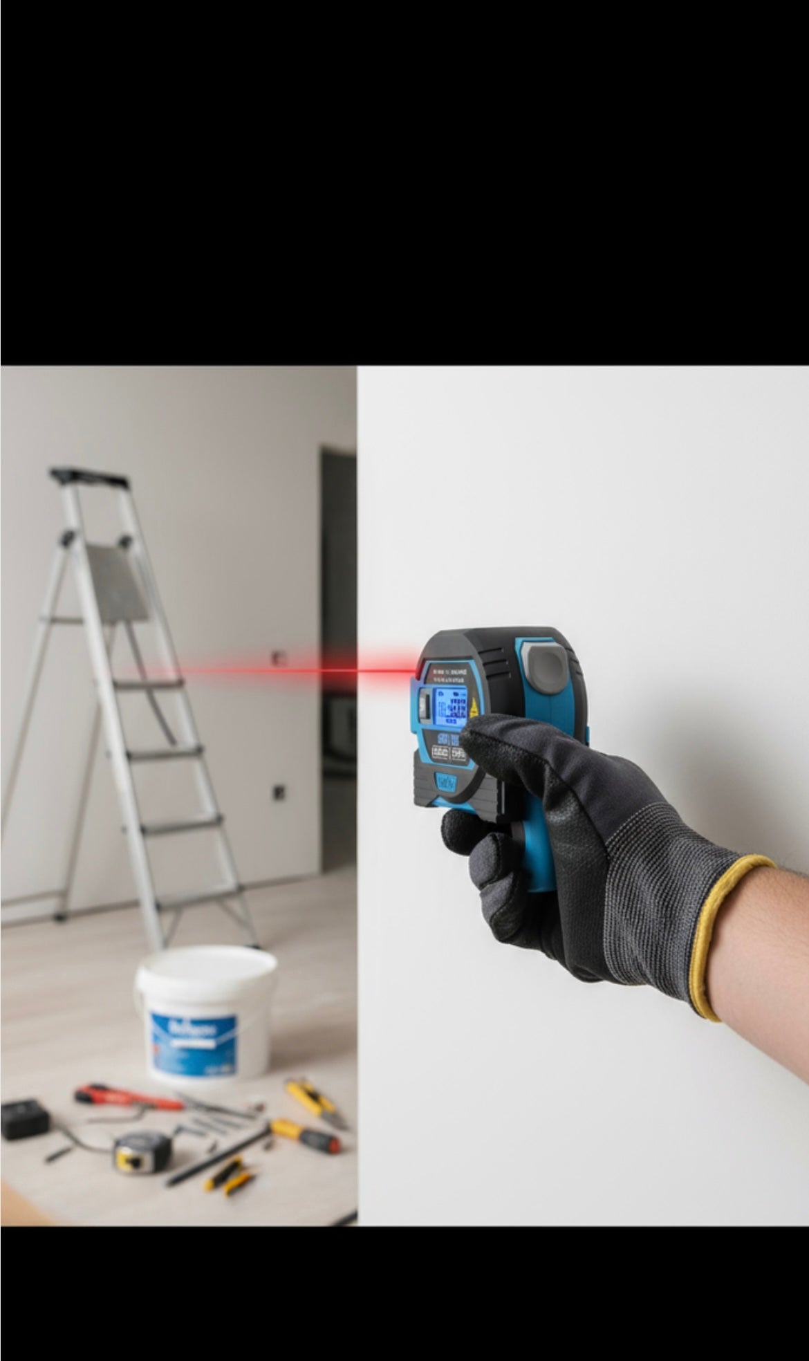 Mètre Laser Professionnel 60M + Ruban 5M - Précision ±2mm - IP54 