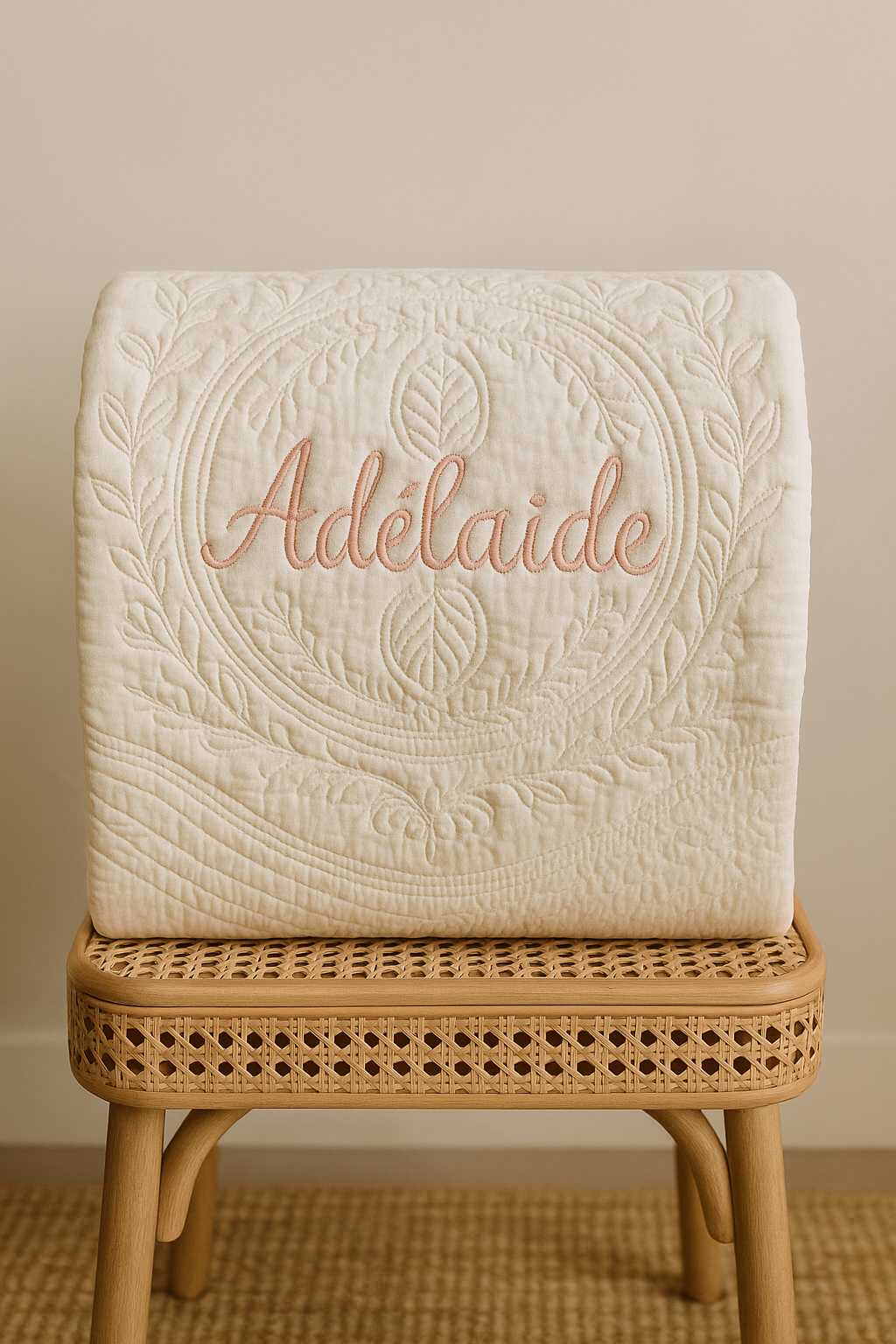COUVERTURE BÉBÉ PERSONNALISÉE| Broderie Prénom | Baby Quilt PAPICHA H