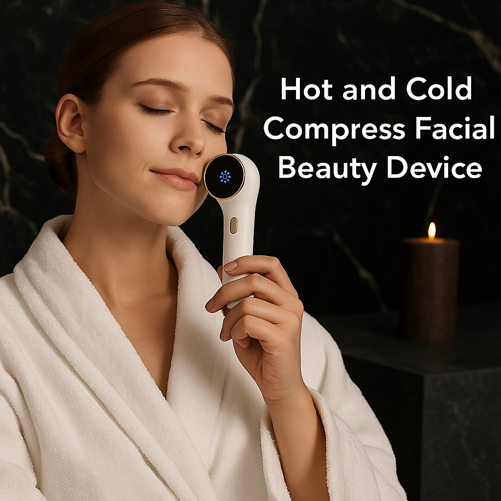 Hot & Cold Face Beauty Device - 2 LED Modes Lifting & Depuffing | Professional Facial Tool - Papicha H
