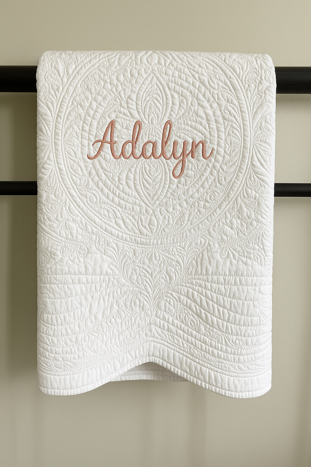COUVERTURE BÉBÉ PERSONNALISÉE| Broderie Prénom | Baby Quilt PAPICHA H