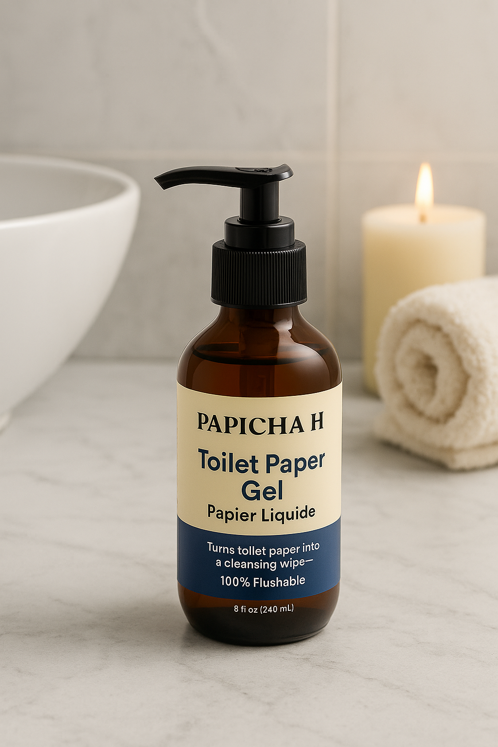 Revolutionary Liquid Toilet Paper Gel - Instant Biodegradable Wipes Transformer | Papicha H