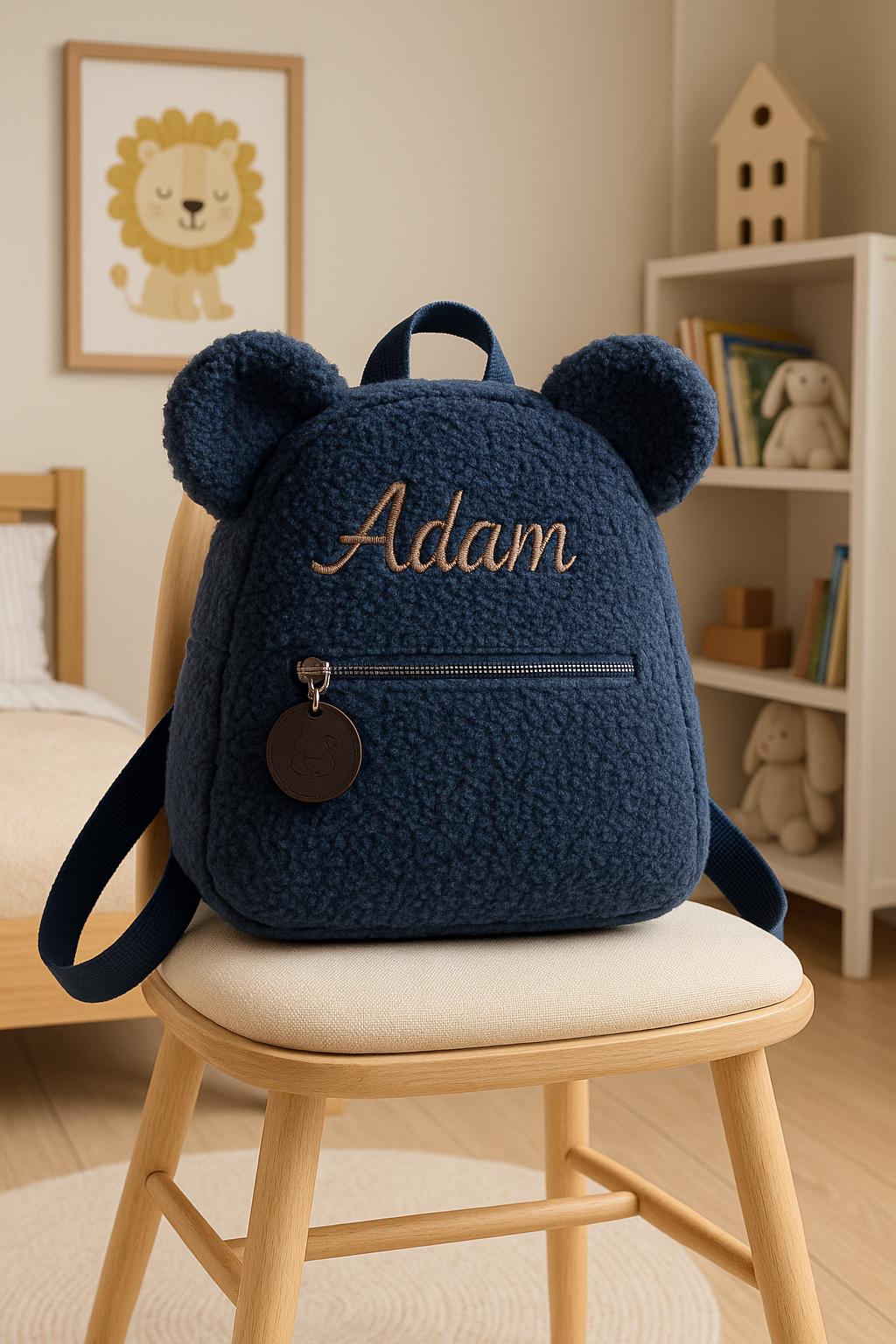Personalized Teddy Bear Backpack with Name – Soft Plush Kids Bag | Custom Preschool Gift for Baby, Toddler, Daycare, Nursery