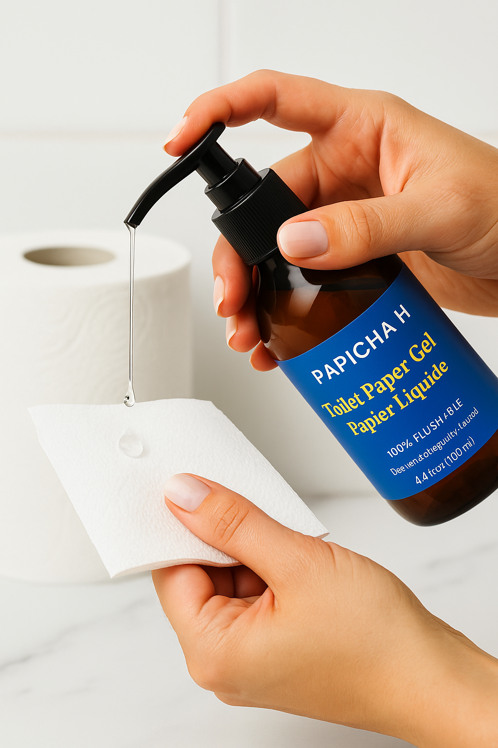 Revolutionary Liquid Toilet Paper Gel - Instant Biodegradable Wipes Transformer | Papicha H