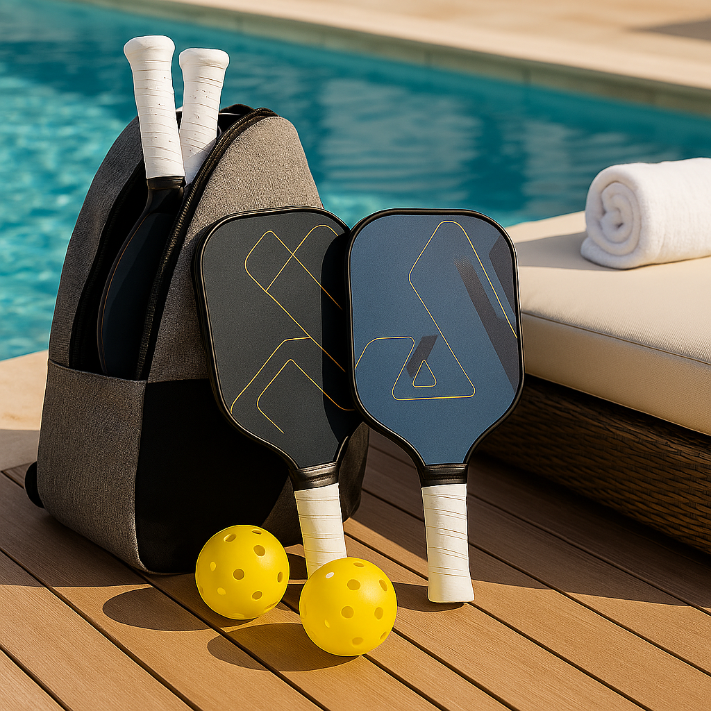 Premium Pickleball Set Pro - 2 Paddles 2 Balls & Carry Bag | Professional Tournament Equipment - Papicha H