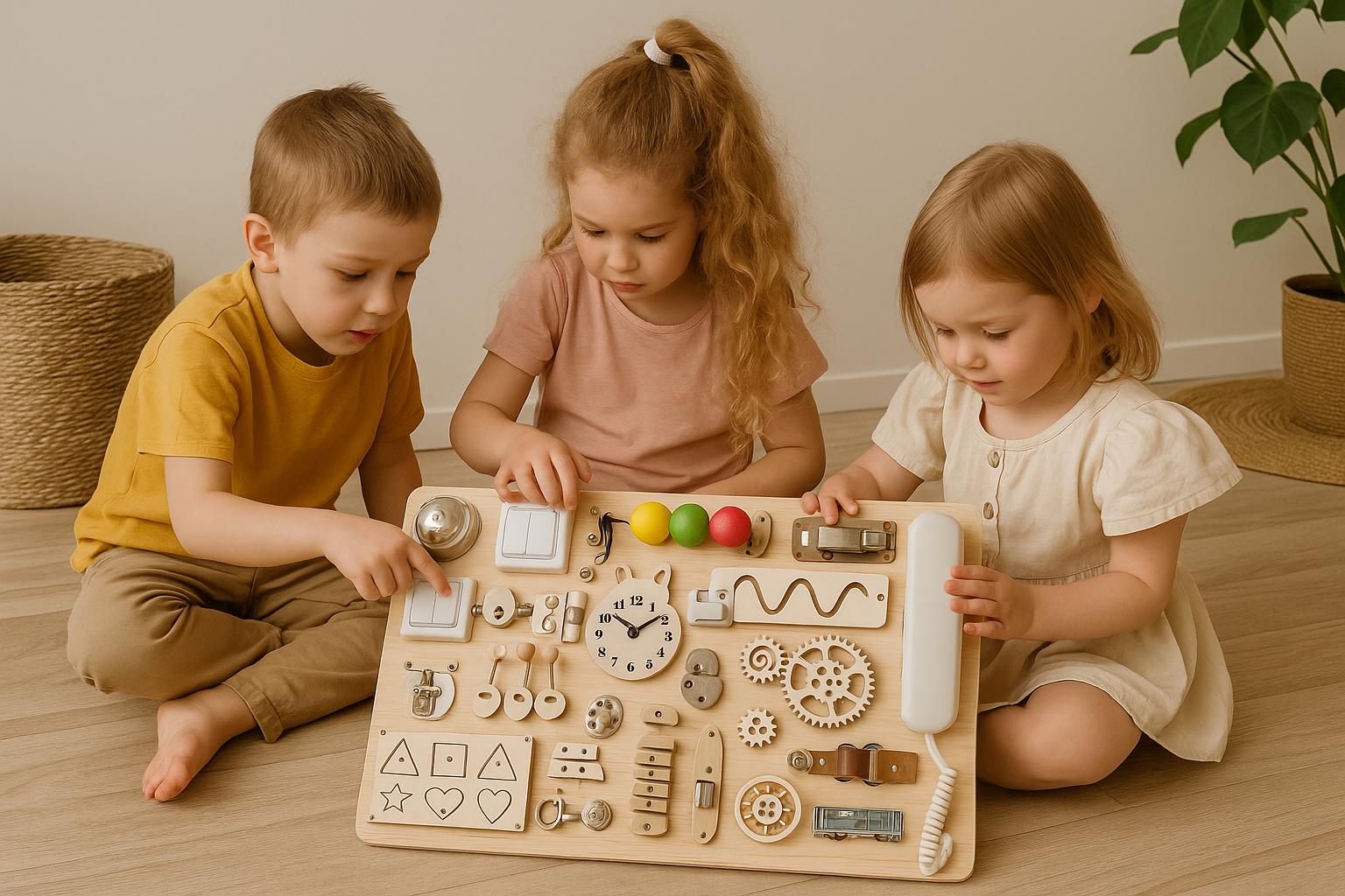 BUSY BOARD SENSORIEL/ Tableau Activités Bois | Activity Board PAPICHA H