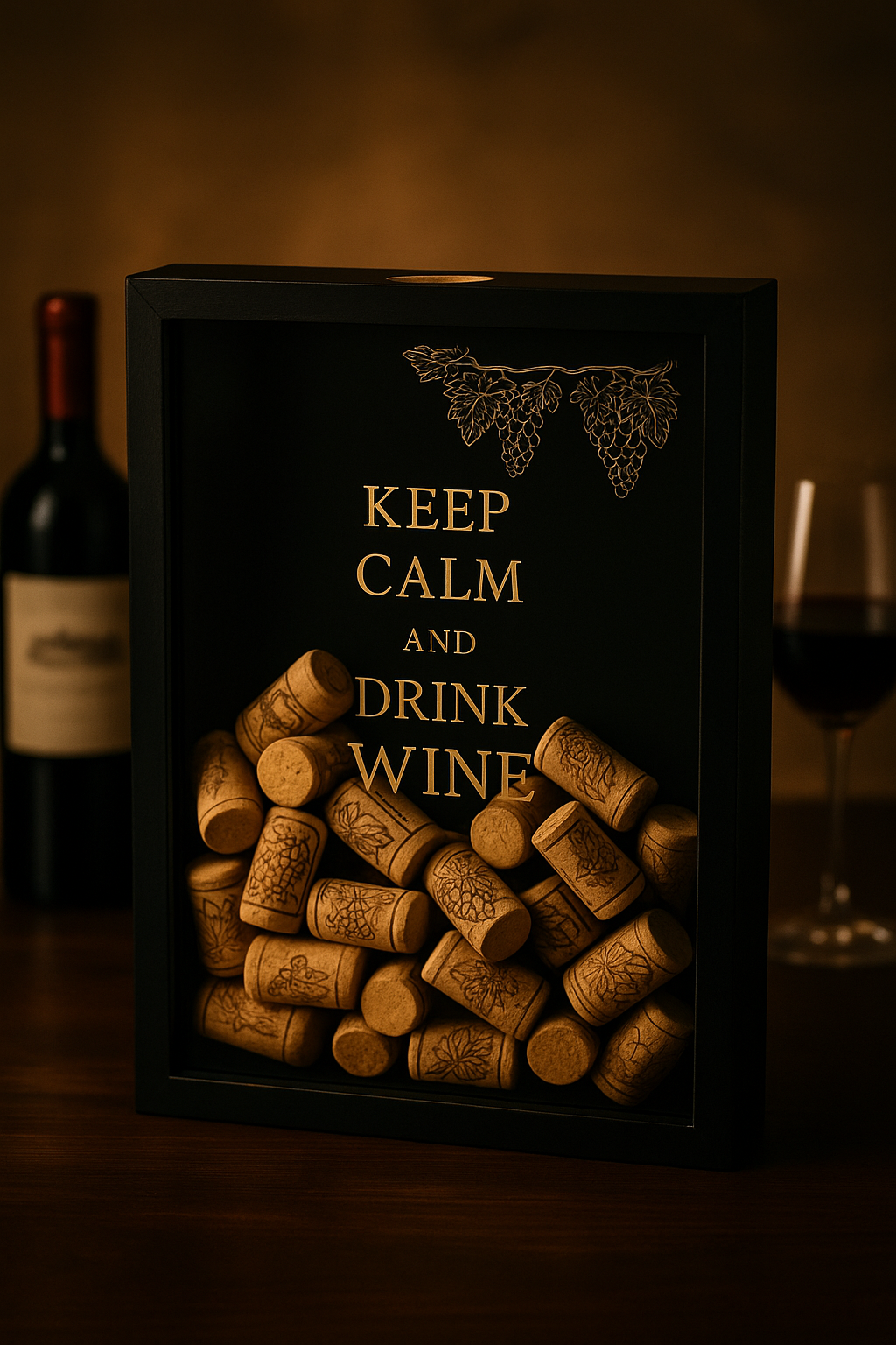 BOÎTE BOUCHONS VIN PERSONNALISÉE   | Gravure Noms Date | Wine Cork Box PAPICHA H
