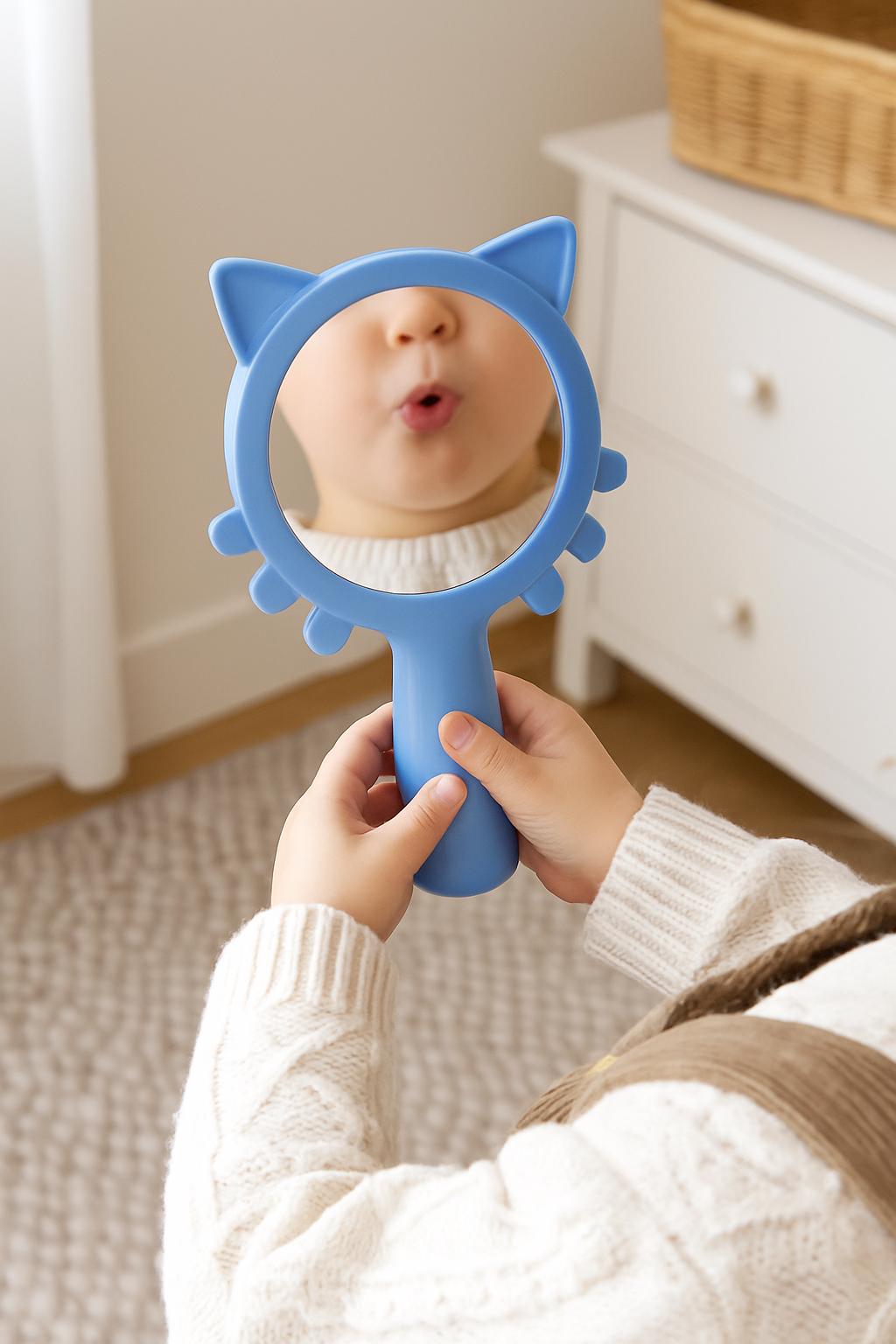 Miroir Chat Bleu - Jeu d'Apprentissage | Chat Miroir Bleu - Jeu d'Apprentissage Amusant