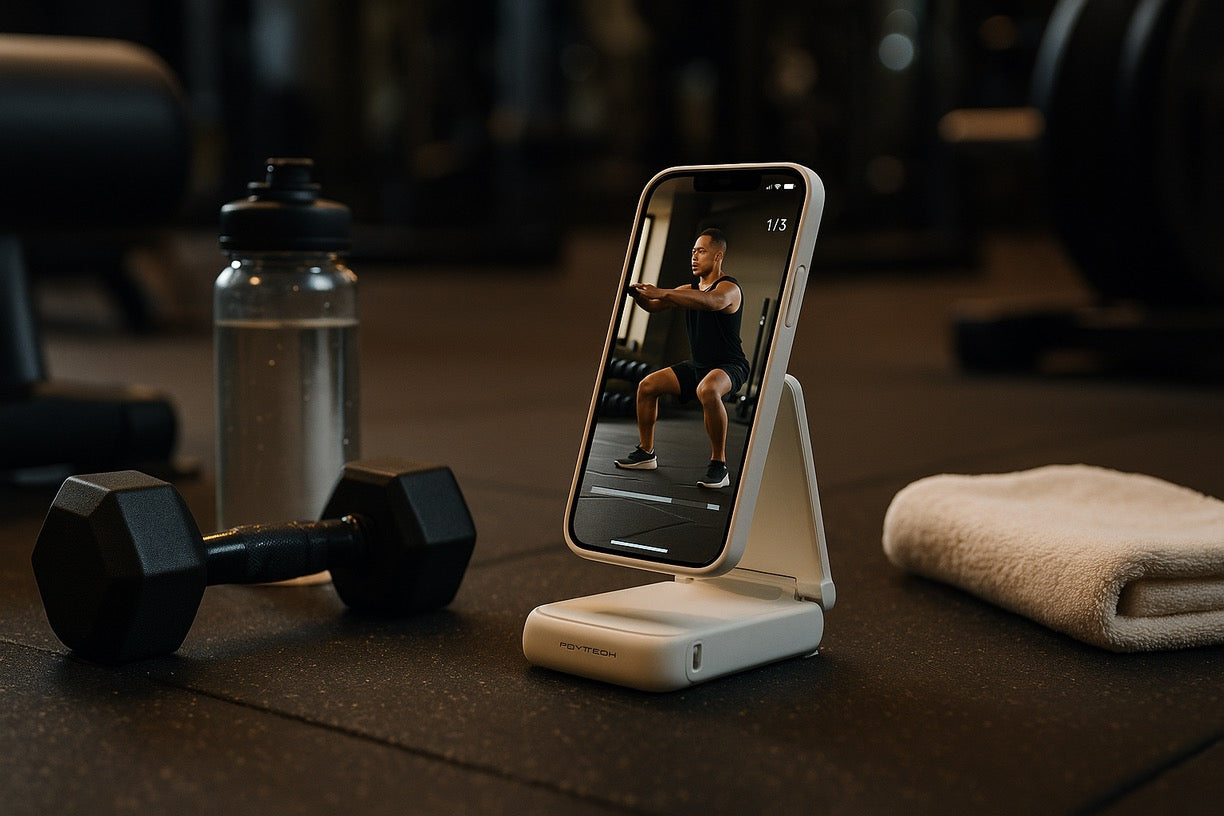 MagSafe Battery Grip 3-in-1 with Stand & Remote - Wireless Charging & Pro Stability - Papicha H