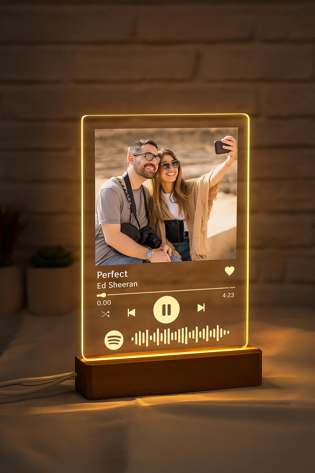 PLAQUE SPOTIFY PERSONNALISÉE | LED Chaleureux | PAPICHA H Music Gift