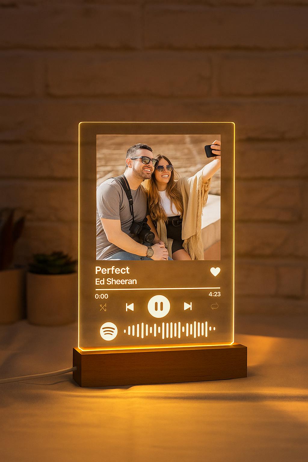PLAQUE SPOTIFY PERSONNALISÉE | LED Chaleureux | PAPICHA H Music Gift