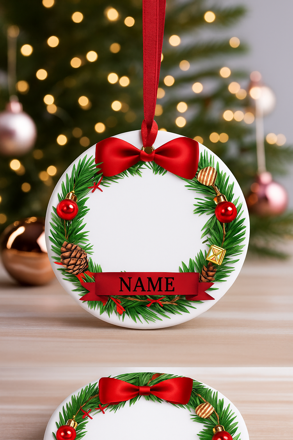 ORNEMENT BÉBÉ NOËL PERSONNALISÉ | Photo Prénom Premier Noël | Baby Ornament PAPICHA H