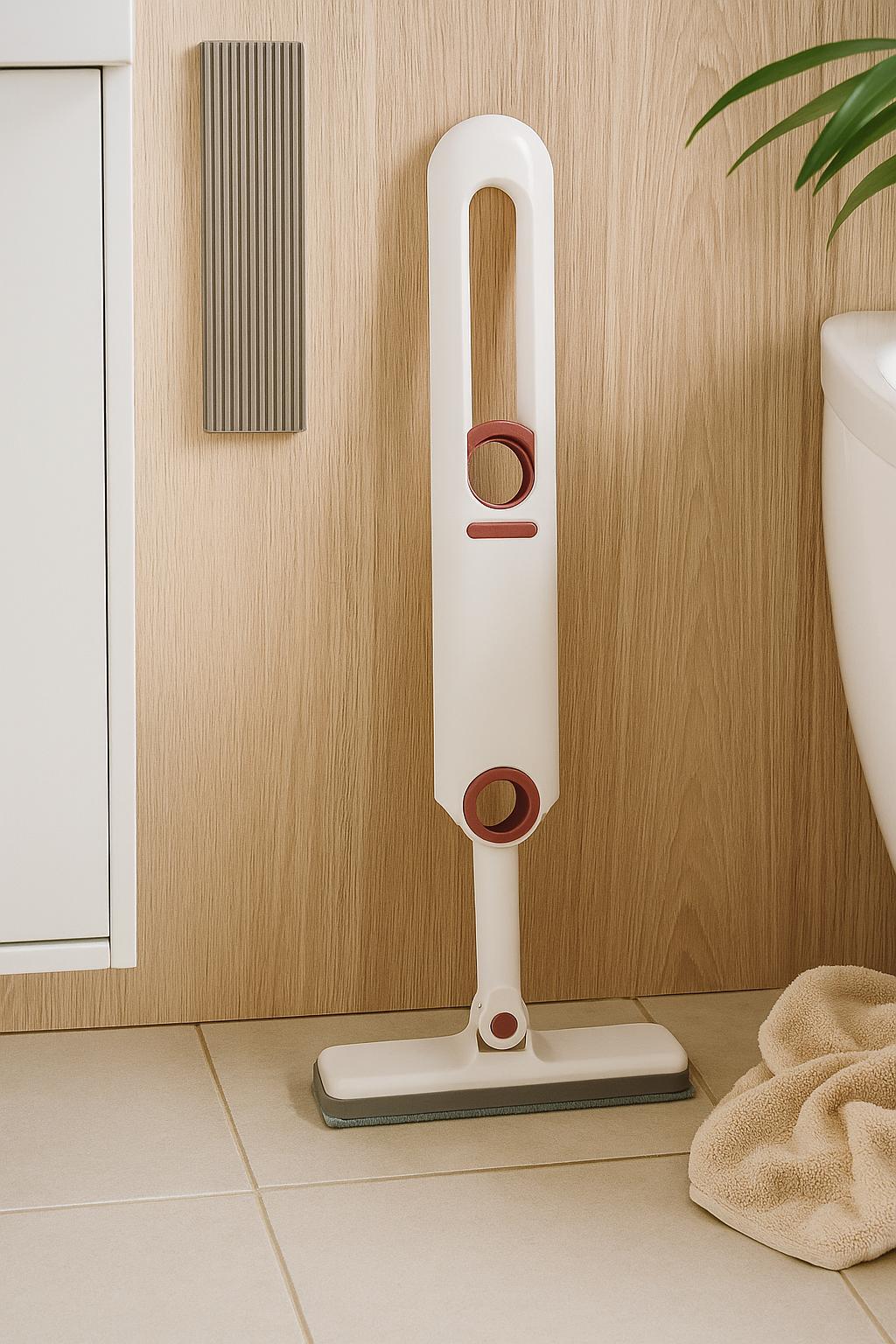 Mini serpillière pliable bleu océan et corail – Tête éponge auto-essorante pour salle de bain, cuisine, vitres et voiture 