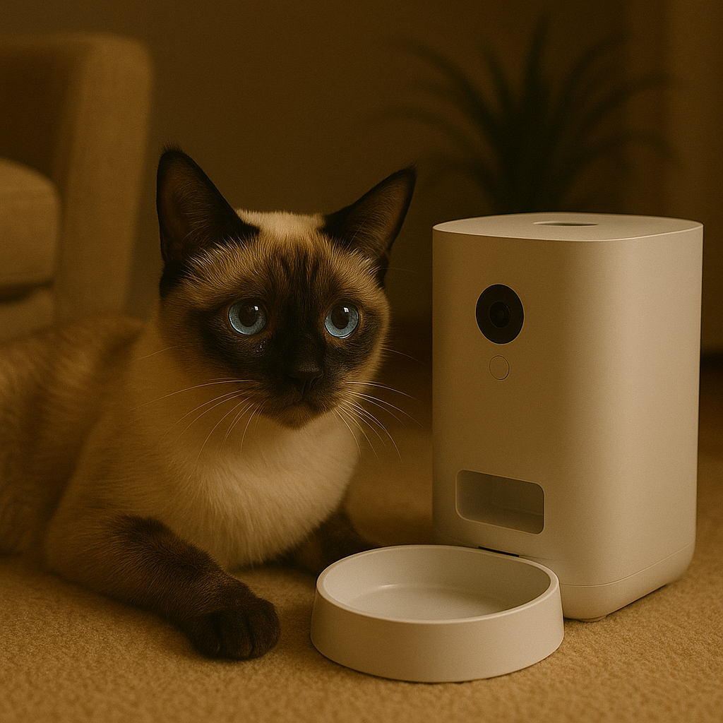 Automatic Pet Feeder with HD Camera - Smart WiFi Pet Food Dispenser | Remote Pet Monitoring - Papicha H