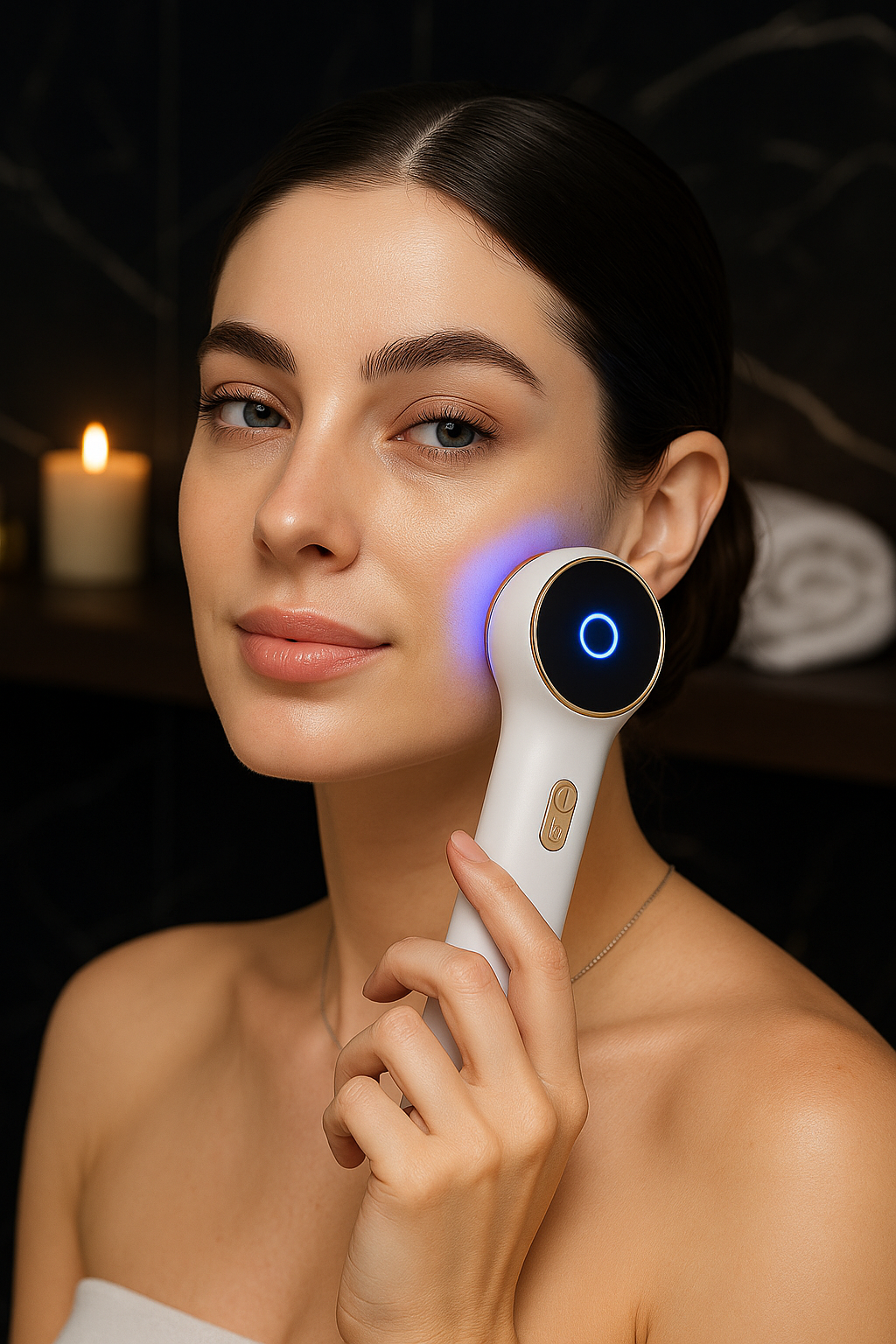 Hot & Cold Face Beauty Device - 2 LED Modes Lifting & Depuffing | Professional Facial Tool - Papicha H