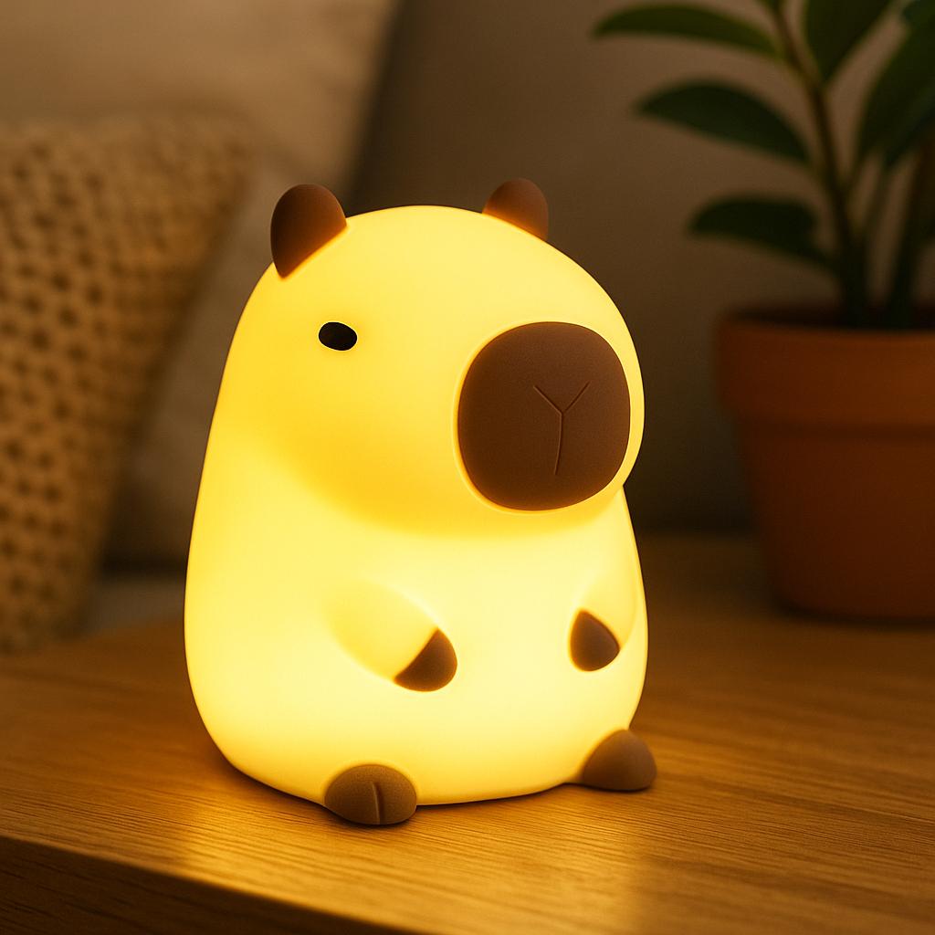 Veilleuse LED Capybara Tactile | Veilleuse LED Capybara - Lampe tactile spongieuse 