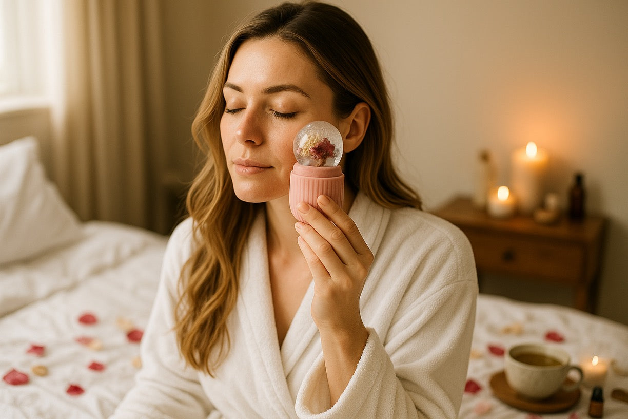 Glaçons pour le visage : outil de beauté réutilisable pour thérapie par le froid 