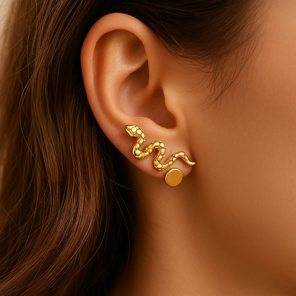 Gold Minimalist Earrings Set - 18K Gold Plated Hypoallergenic | Chic Stud Earrings Collection - Papicha H