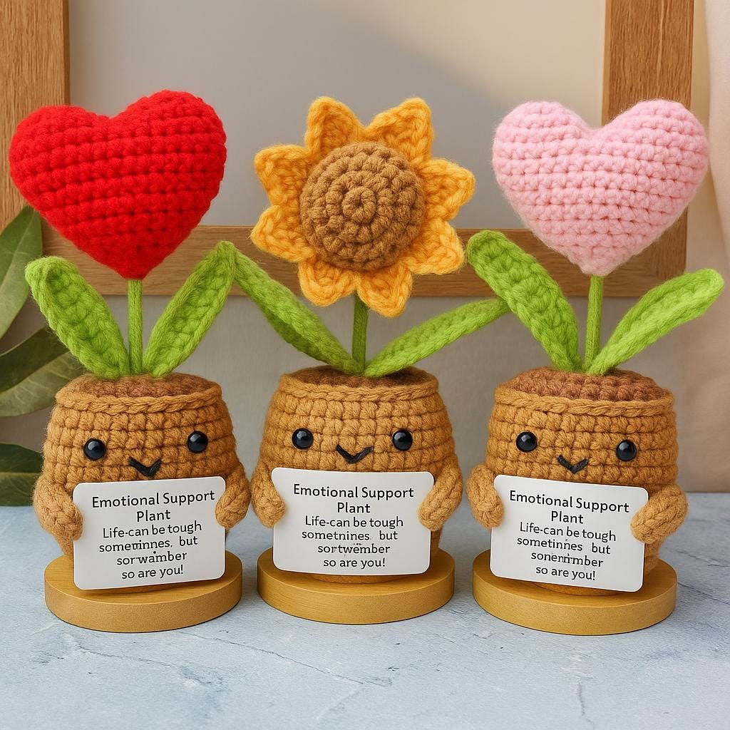 PLANTE CROCHET CŒUR | Support Émotionnel Anxiété | Heart Plant PAPICHA H