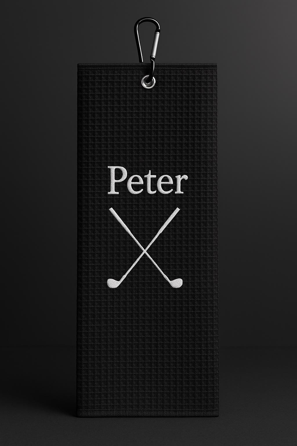 Personalized Golf Towel with Name – Embroidered Waffle Golf Towel Gift for Golfer, Coach or Groomsman