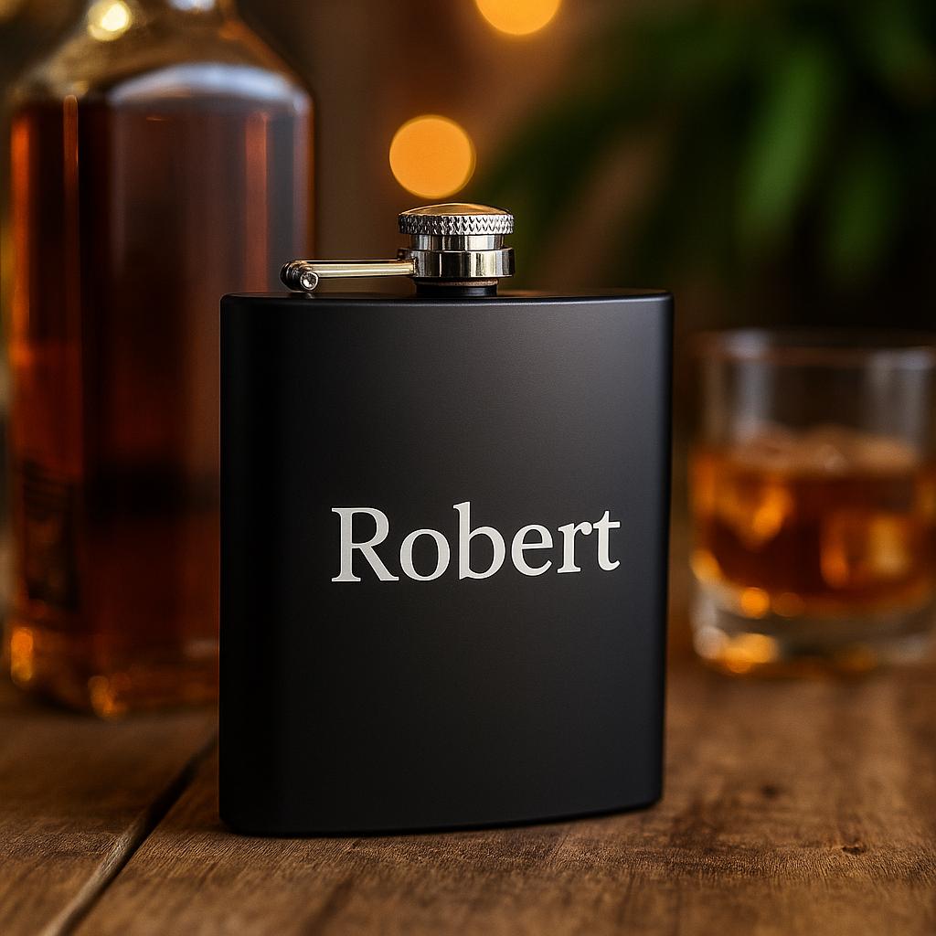 FLASQUE PERSONNALISÉE  | Gravure Acier Inox | PAPICHA H Hip Flask