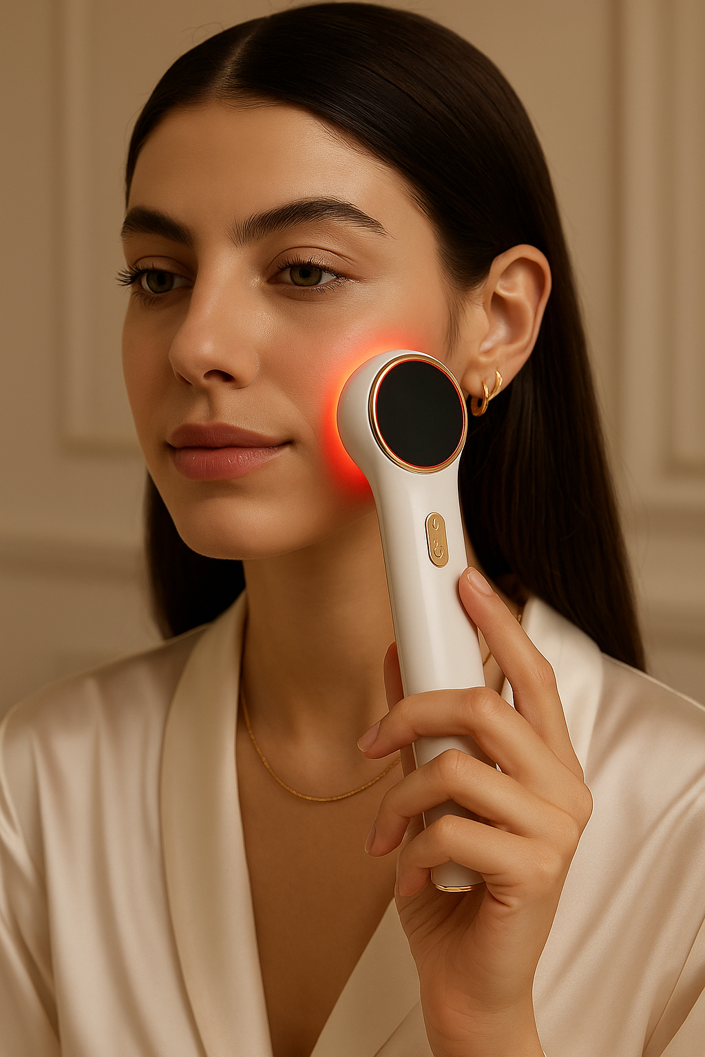 Appareil de beauté visage chaud et froid – 2 modes LED pour lifting et décongestionnant | Appareil professionnel pour le visage – Papicha H 