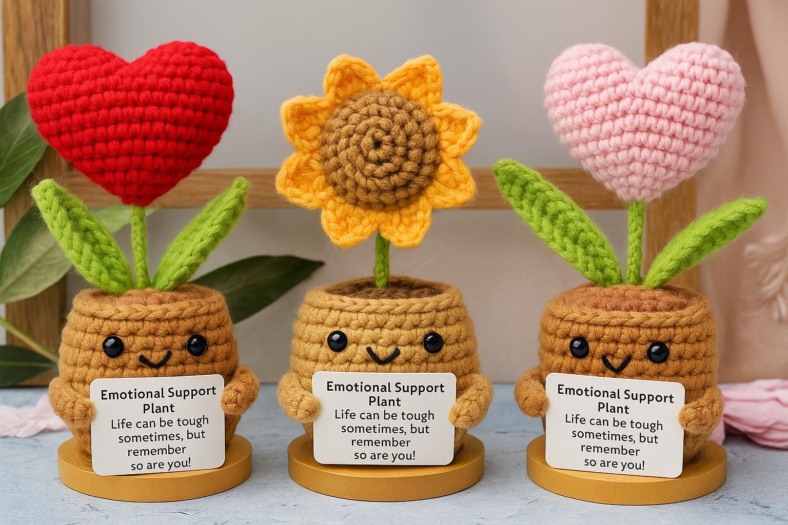 PLANTE CROCHET CŒUR | Support Émotionnel Anxiété | Heart Plant PAPICHA H