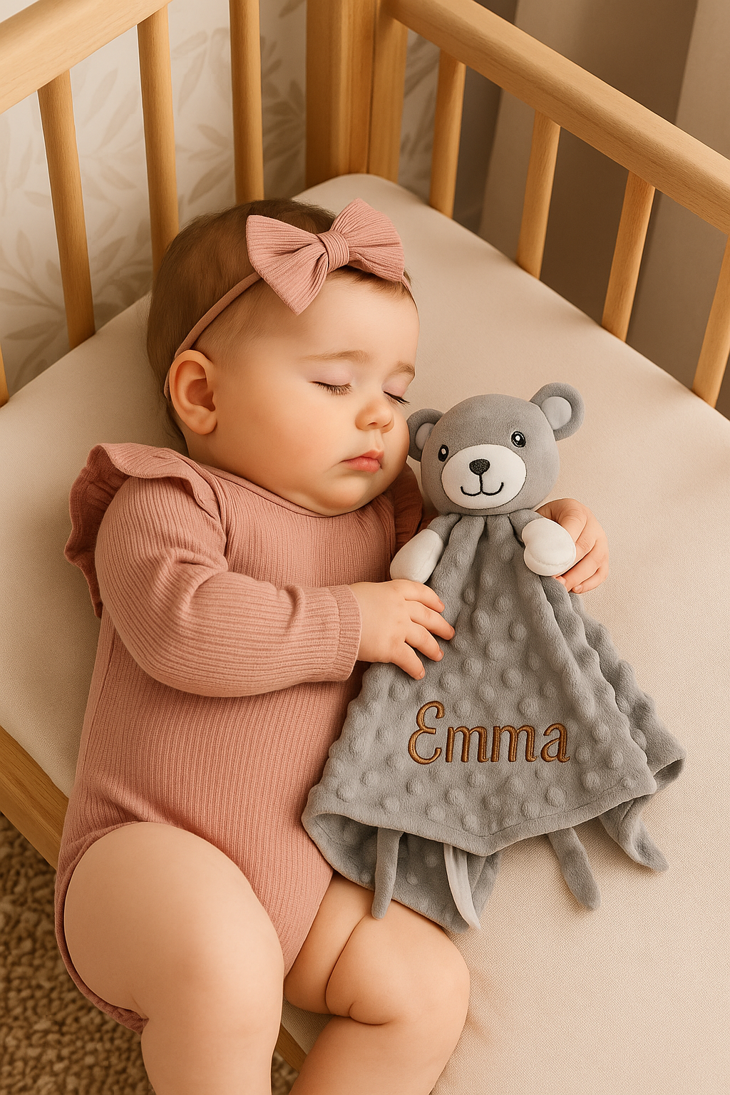 DOUDOU PERSONNALISÉ | Prénom Brodé Ultra Doux | Personalized Baby Comforter