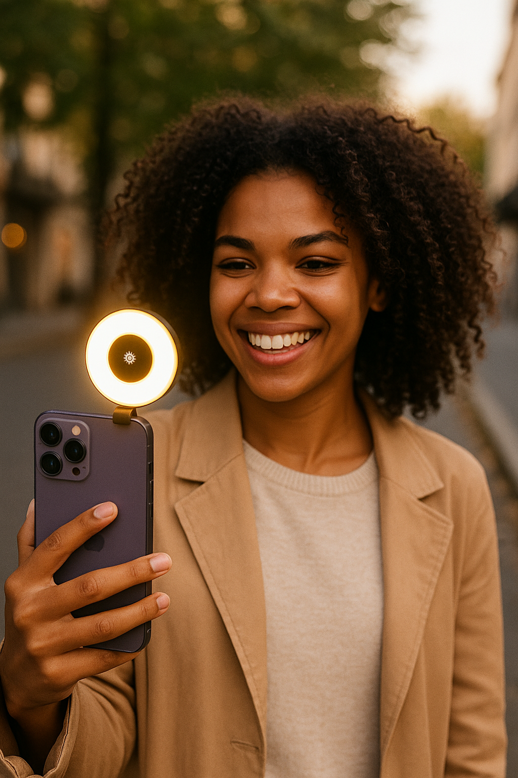 Magnetic Selfie Light 180° - Luxury Edition | MagSafe/Clip 3 Colors & Adjustable Brightness - Papicha H